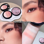 Triple-Tone Gradient Matte Highlighter and Blush Palette