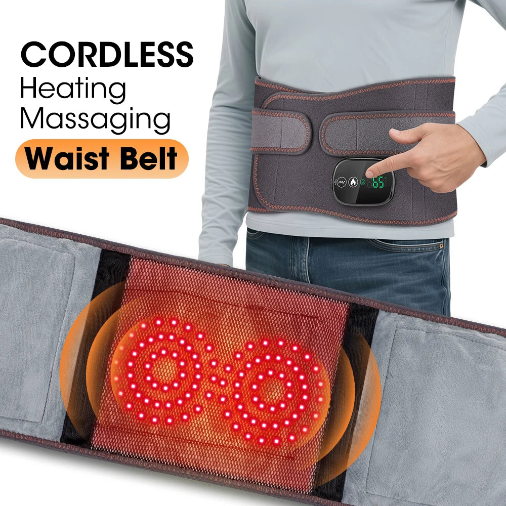 Cordless Heated Vibration Back Massager Belt