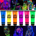 Neon UV Glow Face and Body Paint for Parties and Festivals