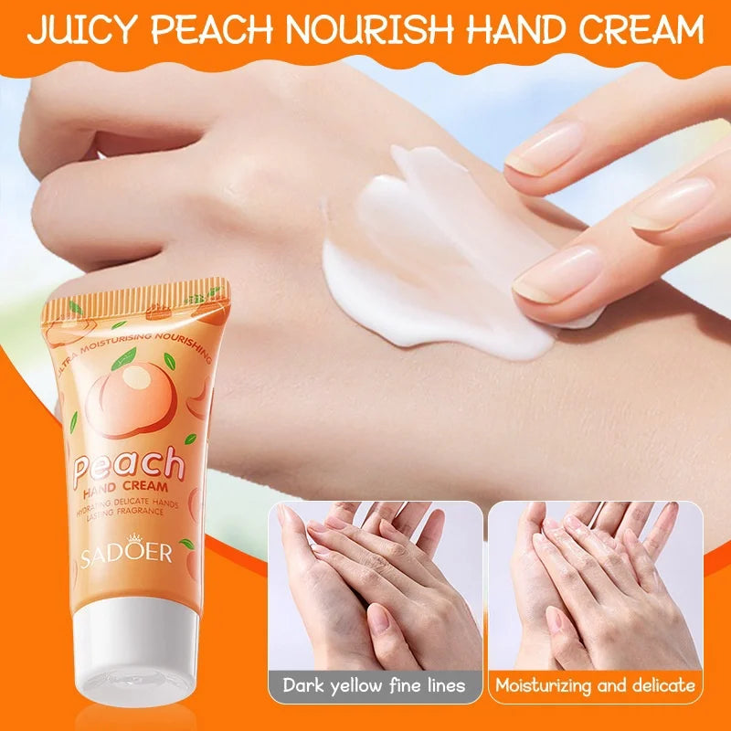 Peach Moisturizing Hand Cream and Lip Balm Set
