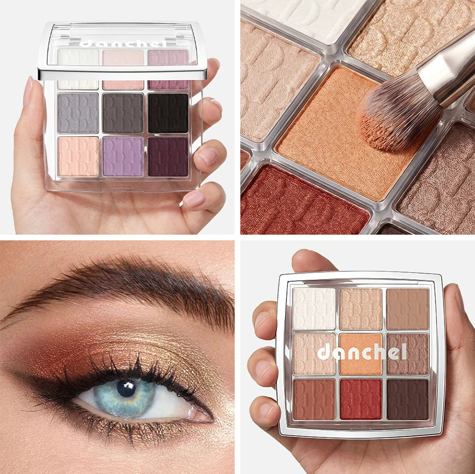 9-Color Professional Eyeshadow Palette for Daily and Party Looks