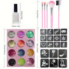 DIY Glitter Temporary Tattoo and Body Art Kit