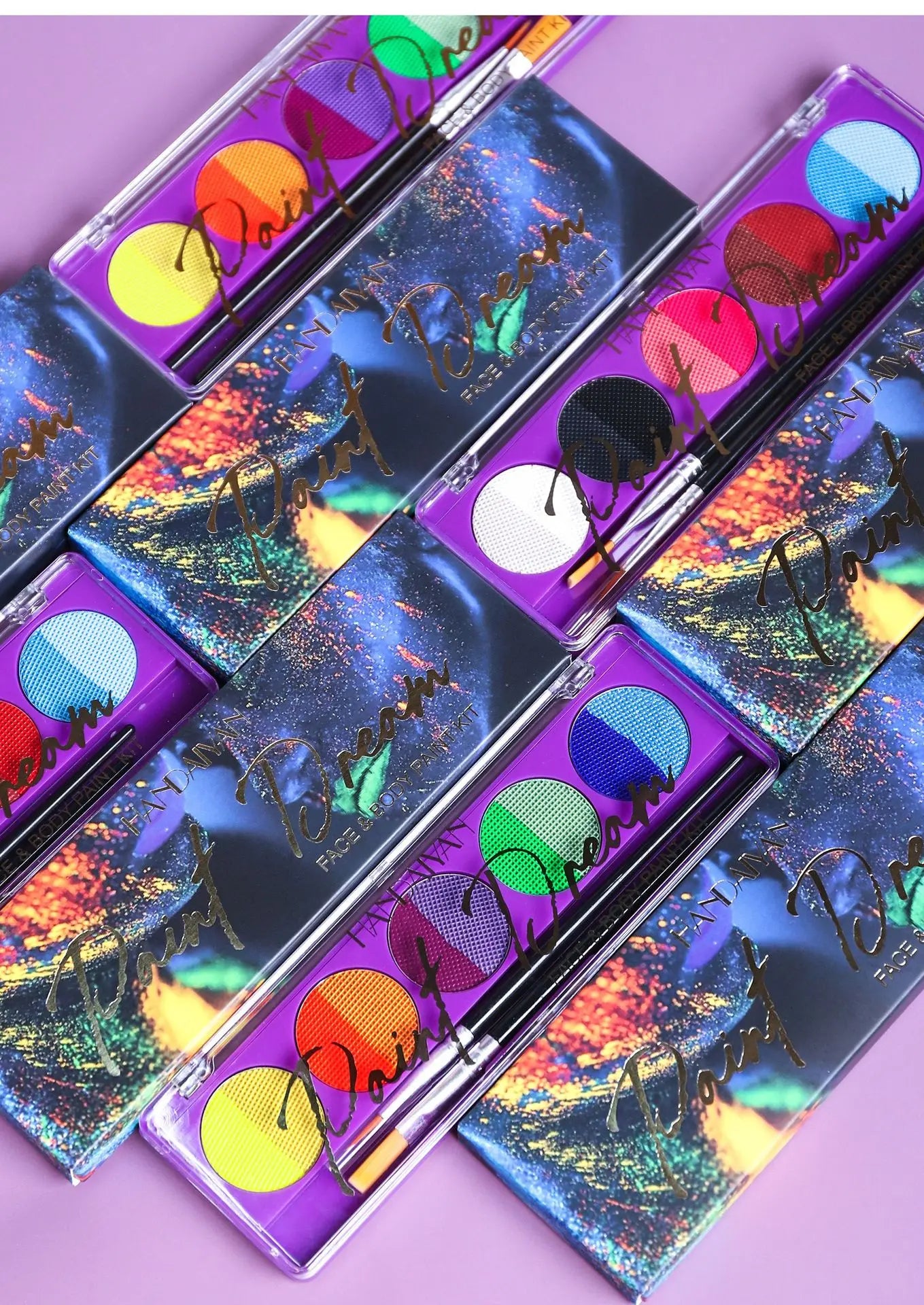 UV Neon Face and Body Paint Palette for Parties and Halloween - 20