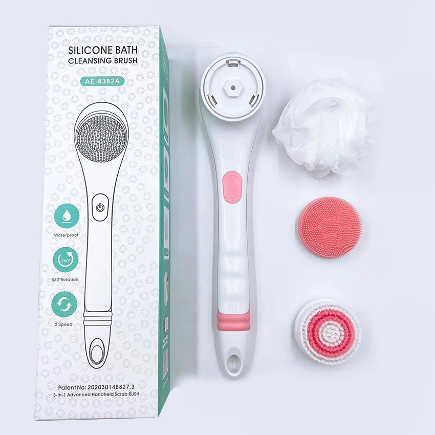 Electric Long Handle Body Scrubbing Brush for Deep Cleansing
