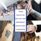 Temporary Tattoo Ink Kit with Stencils for DIY Body Art