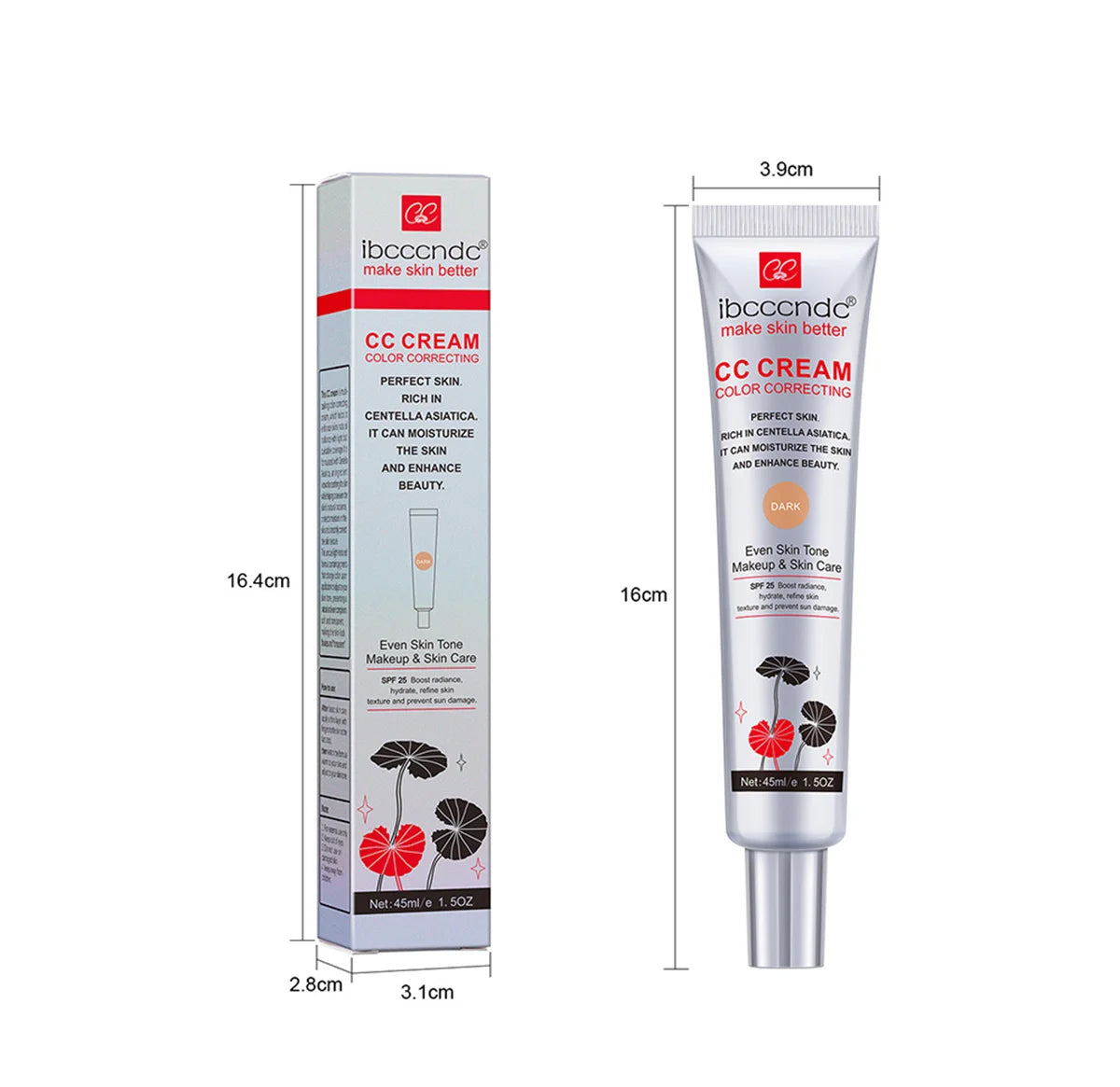 Color Correcting CC Cream and Sunscreen Blush Stick Set - 15