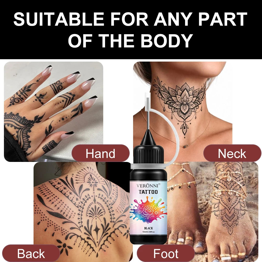 DIY Temporary Tattoo Gel Kit for Body Art