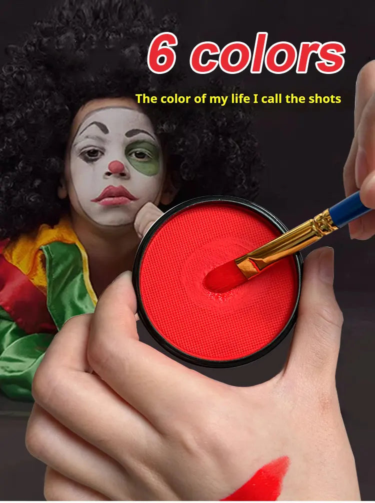 Professional Water-Soluble Face and Body Paint for Halloween Makeup