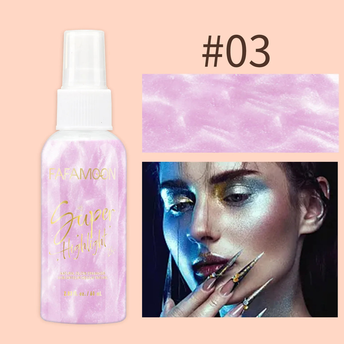 Shimmer Body and Face Glitter Highlighter Spray