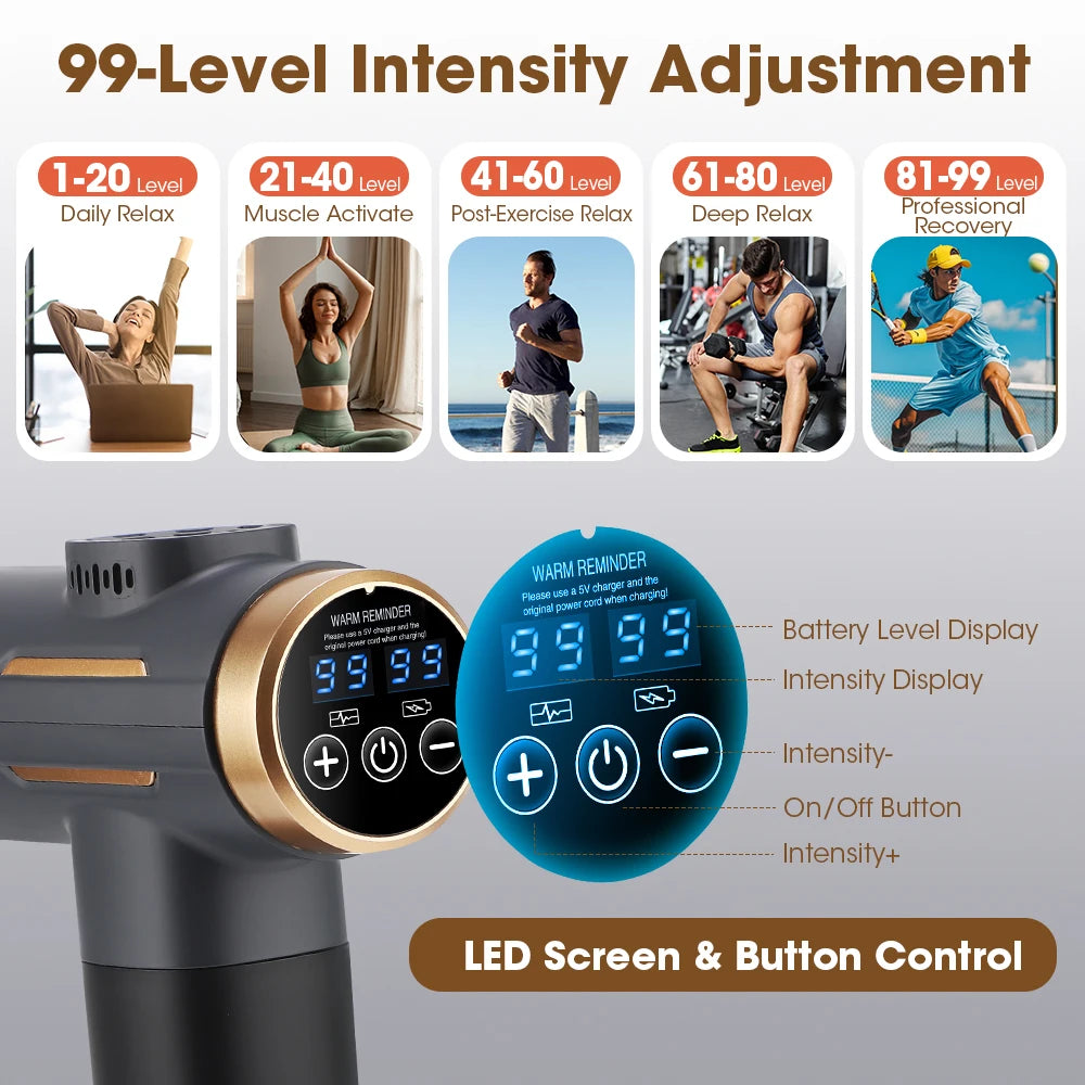 Portable Deep Tissue Percussion Muscle Massage Gun - 9