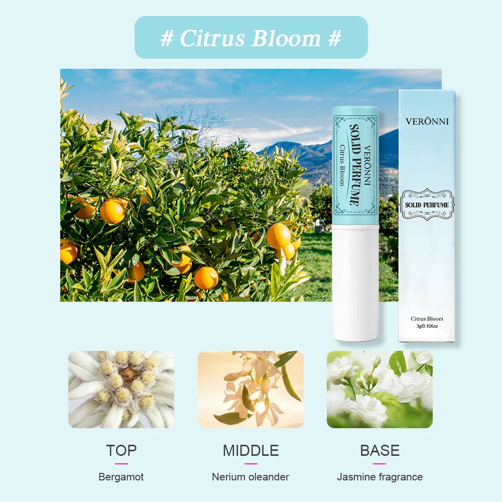 Portable Floral Solid Perfume Stick for Long-Lasting Fragrance