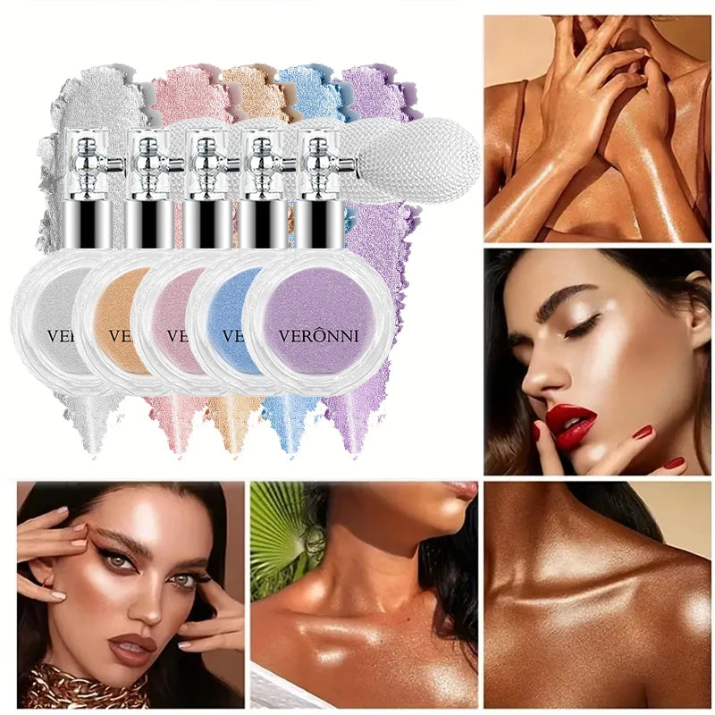 Shimmering Fairy Dust Highlighter Spray for Face and Body