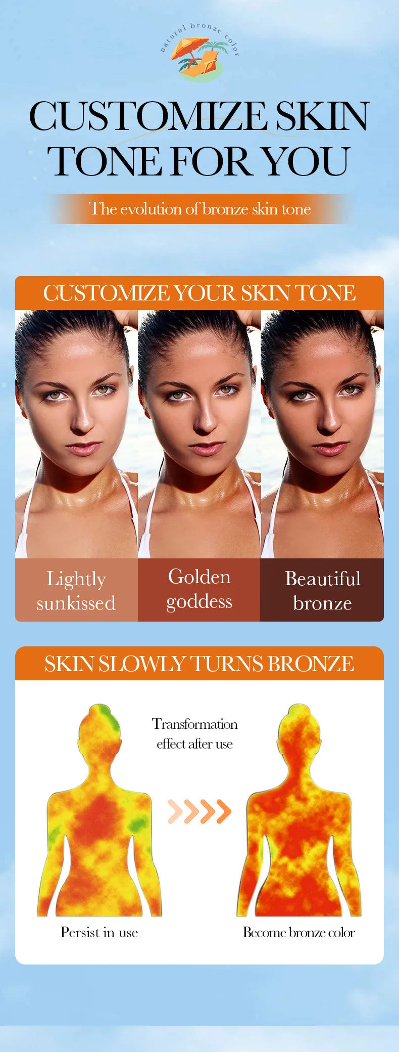 Streak-Free Self Tanning Bronzing Oil for Radiant Skin - 12