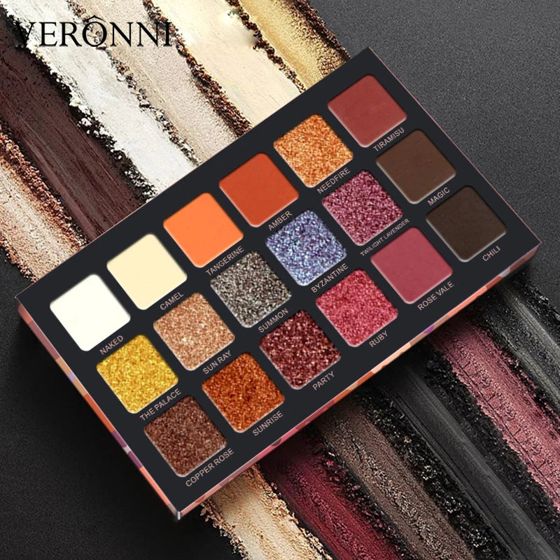 18-Color Waterproof Long-Lasting Eyeshadow Palette - 20