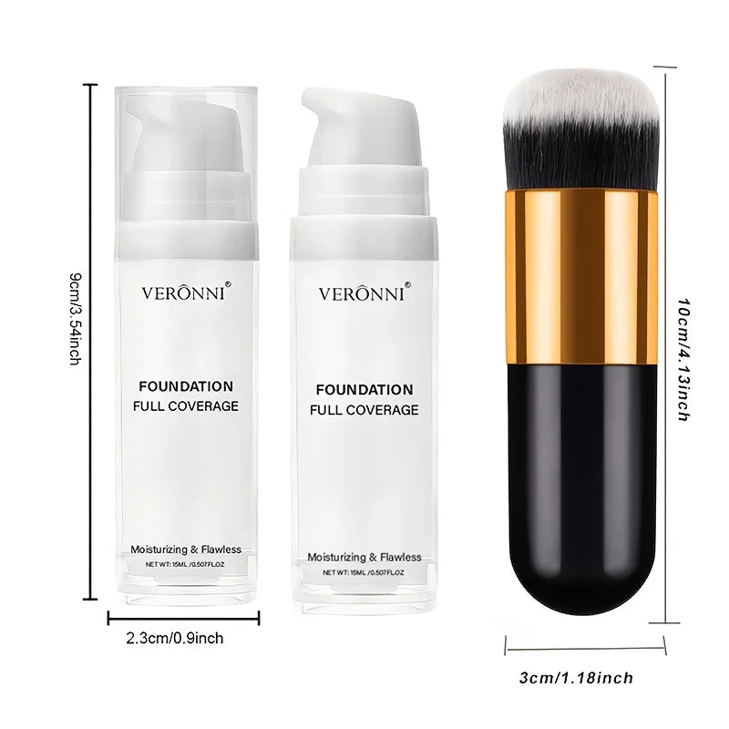 Full Coverage White Halloween Makeup Kit with Brush - 14