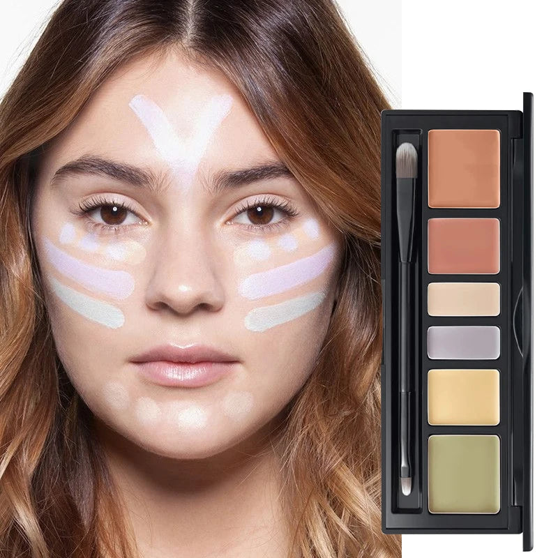 6-Color Professional Face Concealer and Corrector Palette