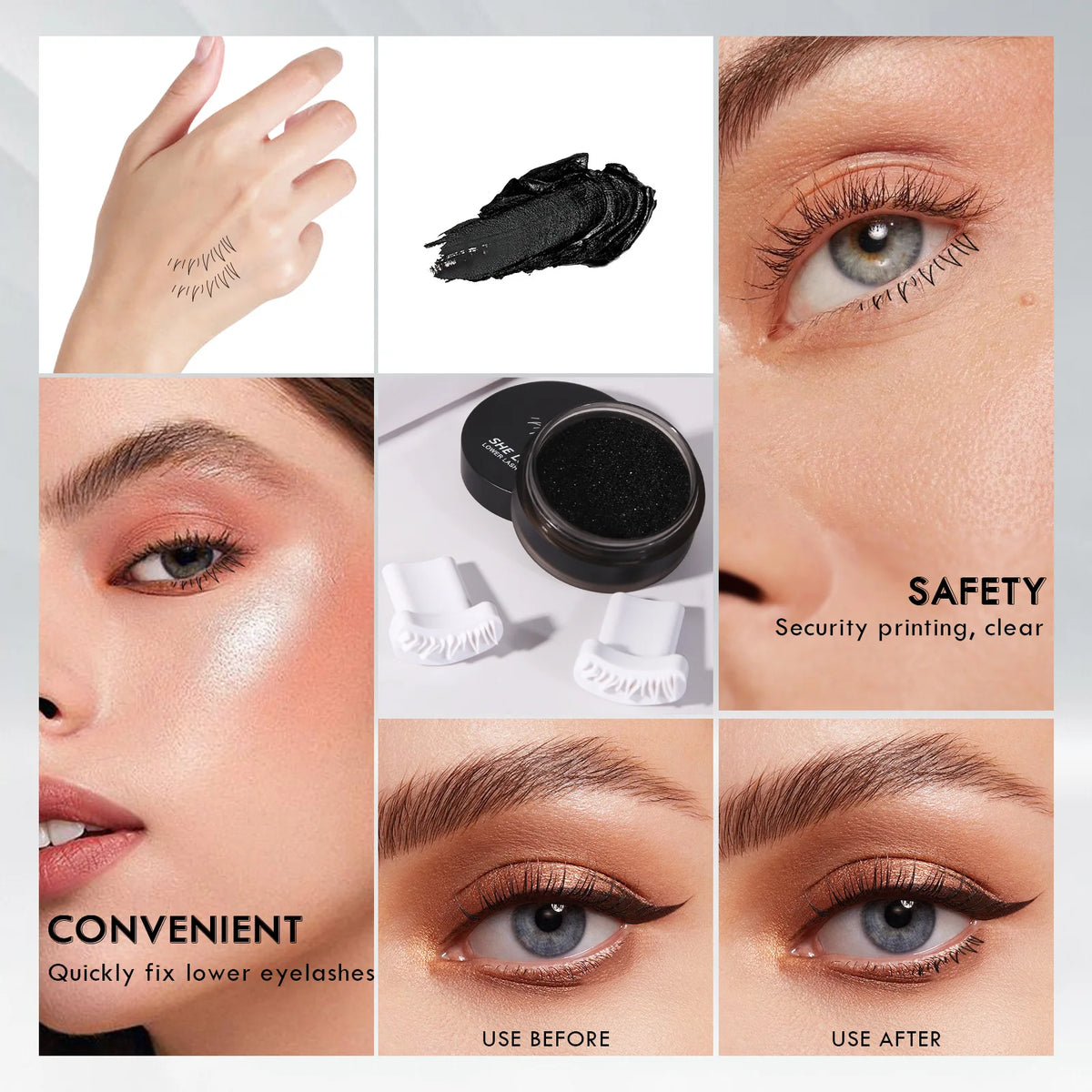 Easy Lower Eyelash Makeup Stamp Tool
