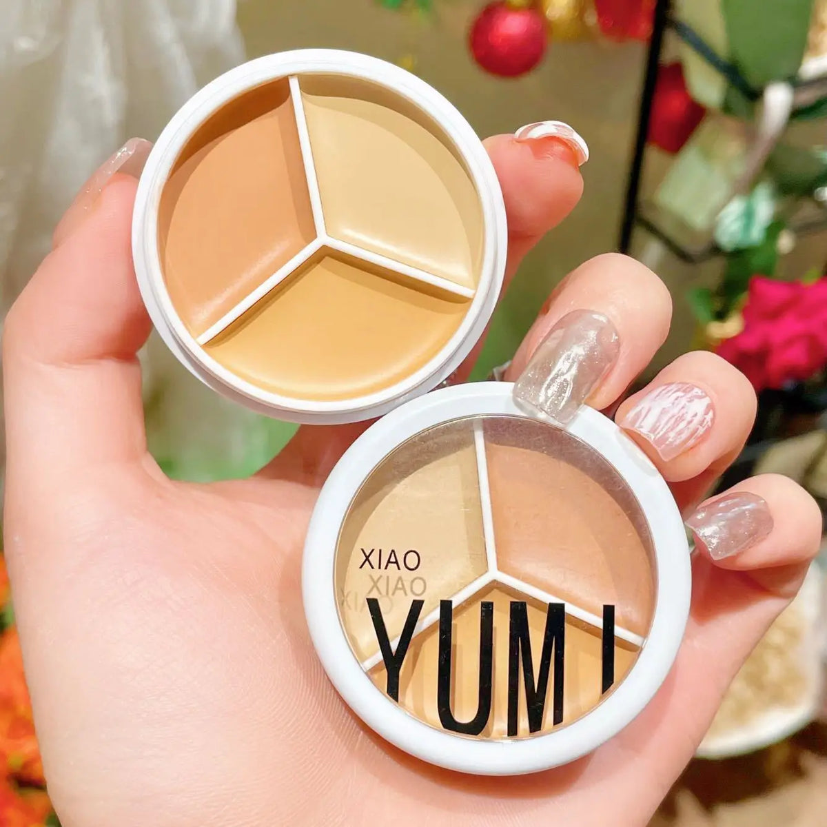 3-Color Cream Concealer Palette for Flawless Skin