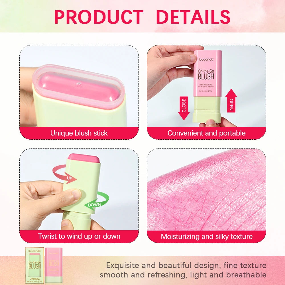 Cream Blush and Lip Tint Stick for Natural Glow