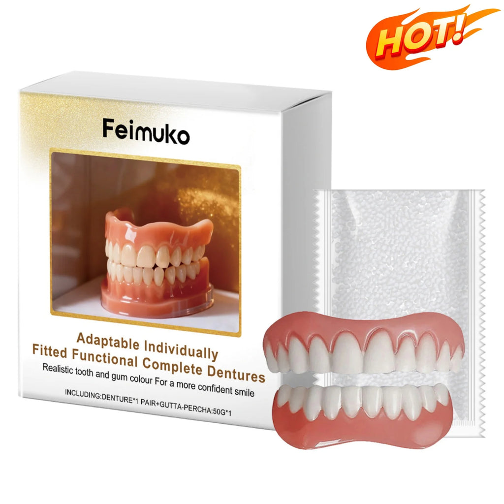 Comfortable Custom-Fit Realistic Denture Set