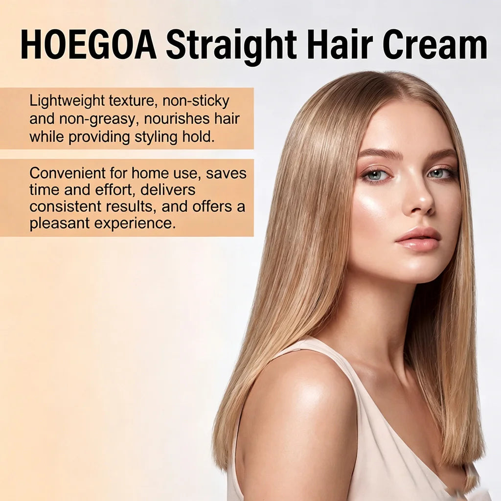 One-Step Protein Hair Straightening Cream with Built-In Comb