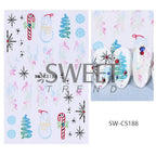 Festive Christmas Holiday Nail Art Decals