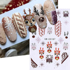 Festive Christmas Holiday Nail Art Decals