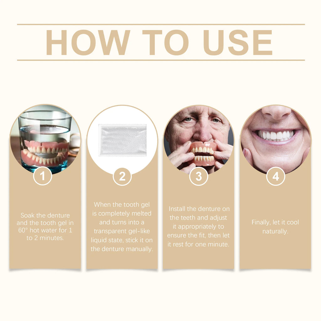 Temporary Silicone Denture Set for Instant Smile Restoration