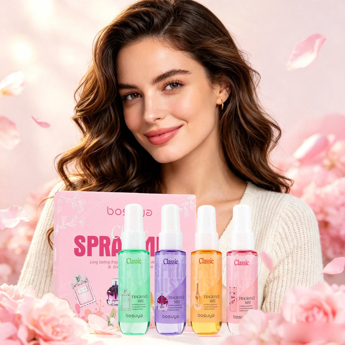 4-Piece Long-Lasting Floral Fragrance Mist Set