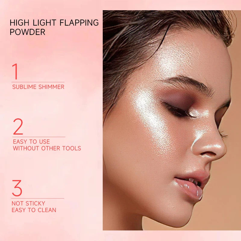 Shimmering Face and Body Highlighter Patting Powder
