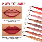 Waterproof Felt-Tip Lip Liner Stain for Sculpted Lips