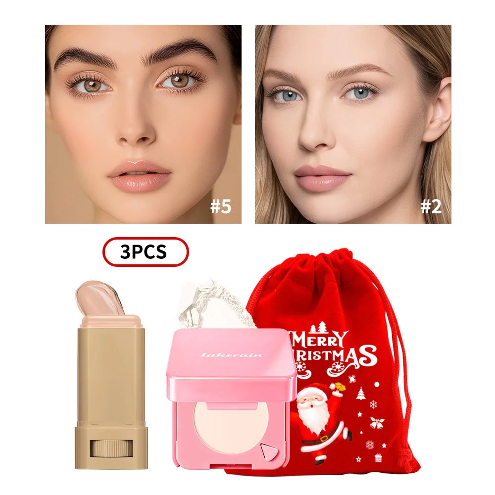 Matte Foundation and Setting Powder Makeup Set - 37