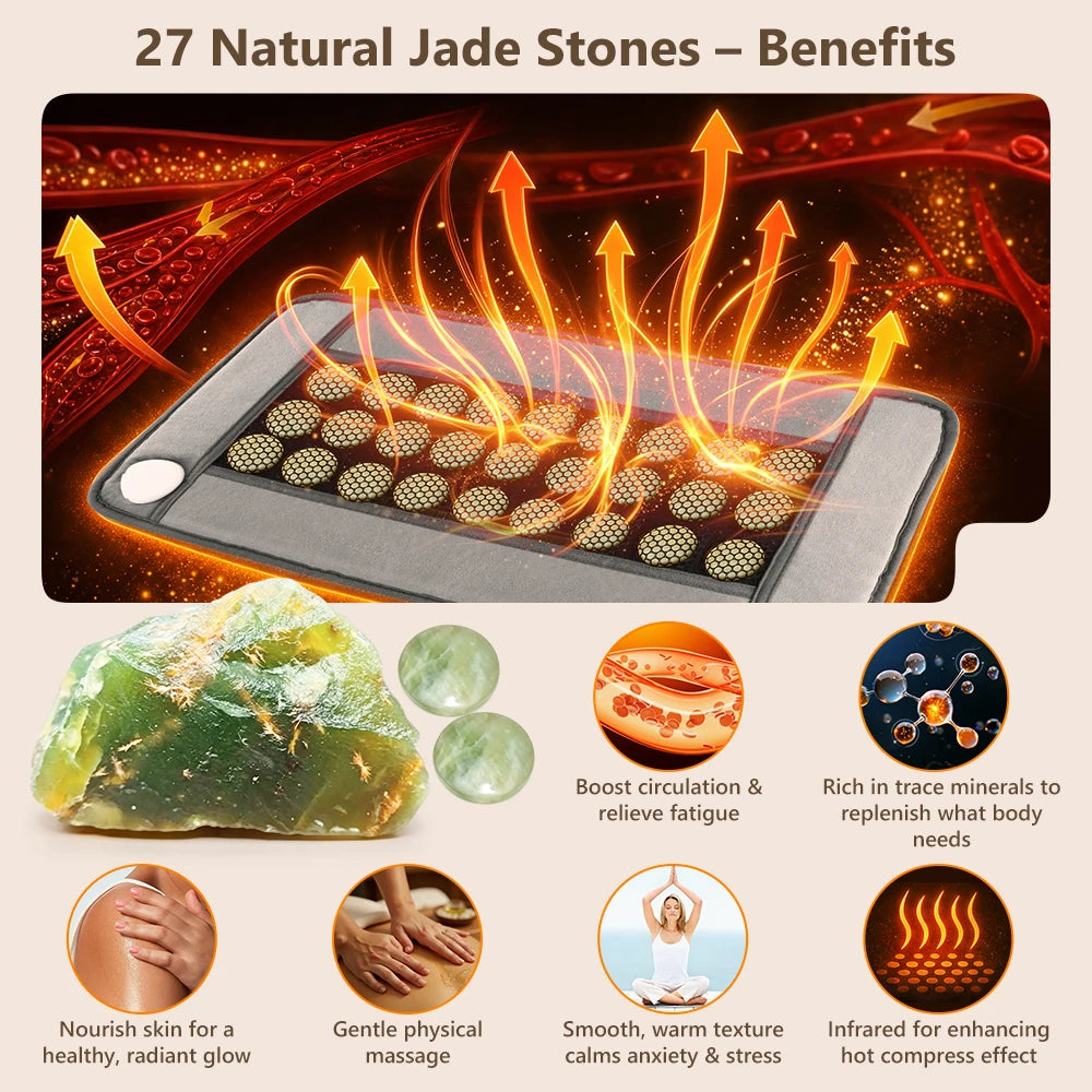 Natural Jade Stone Heating Mat for Pain Relief