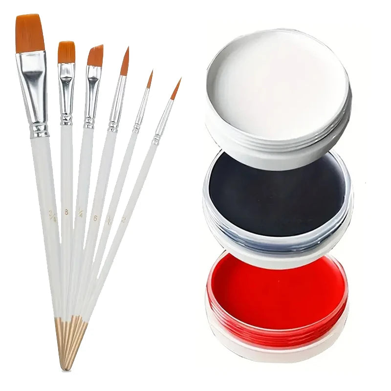 Professional Face and Body Paint Kit with Brushes for Parties