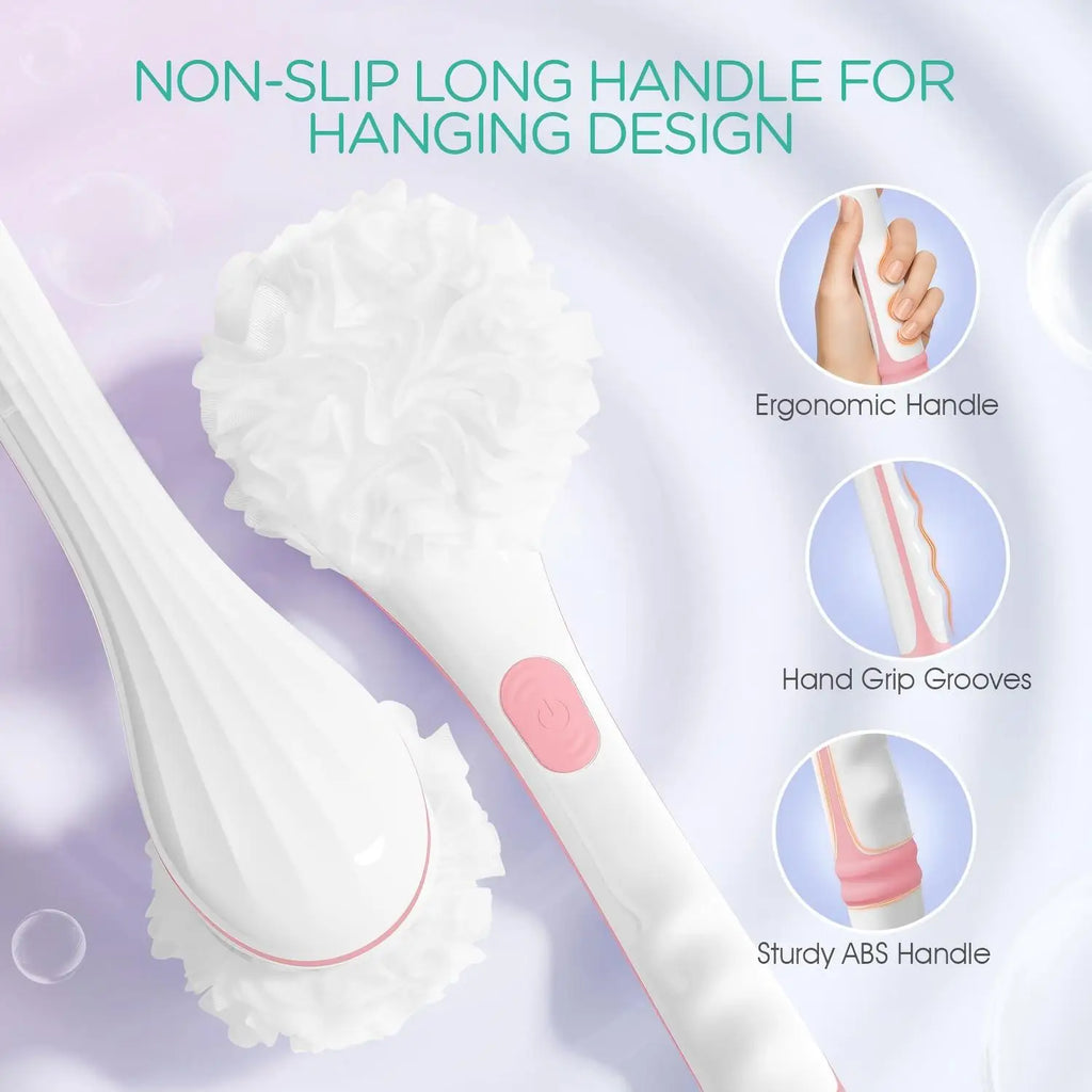 Electric Long Handle Body Scrubbing Brush for Deep Cleansing