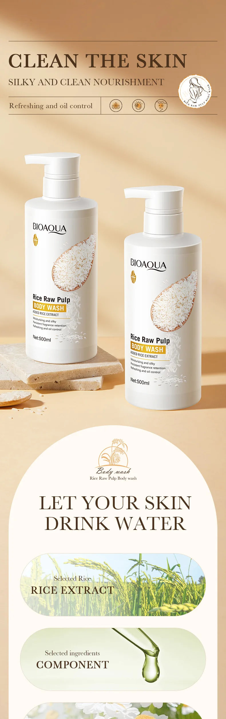 Moisturizing Rice Extract Body Wash - 7