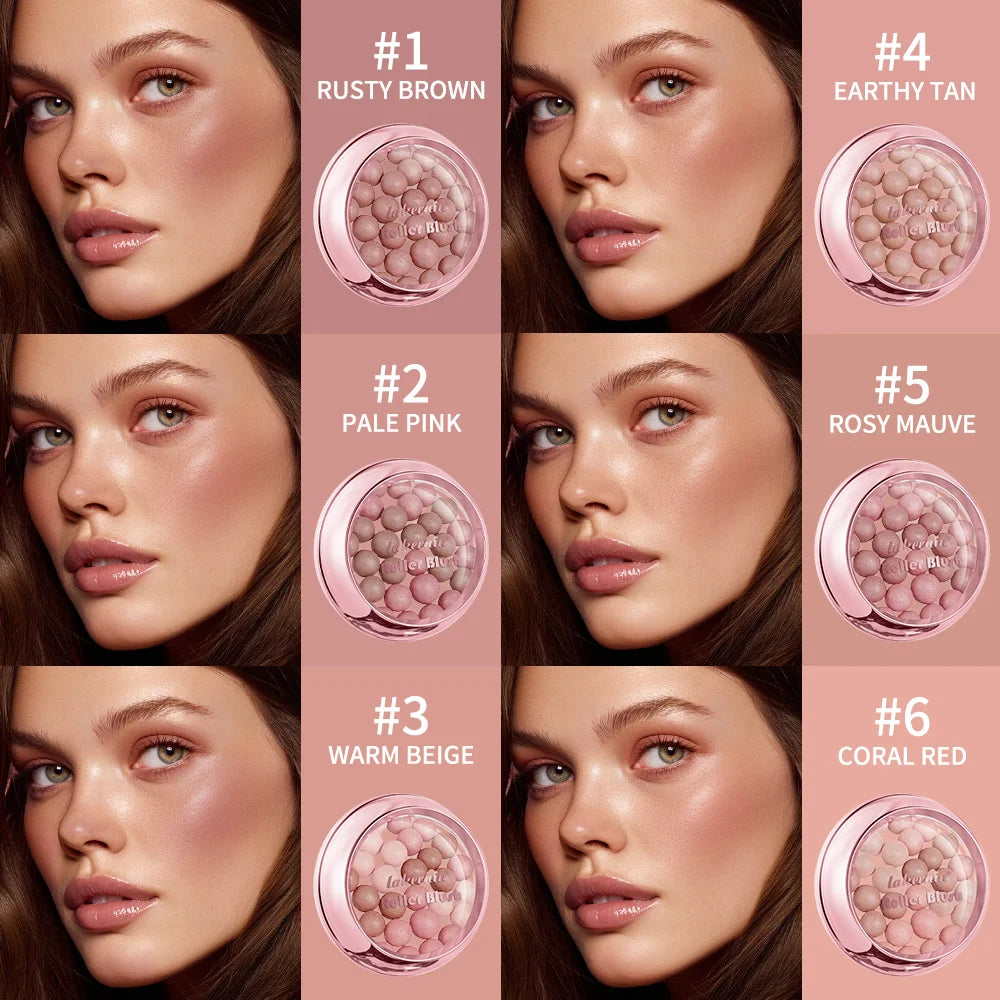 Shimmering Spherical Blush Powder Beads