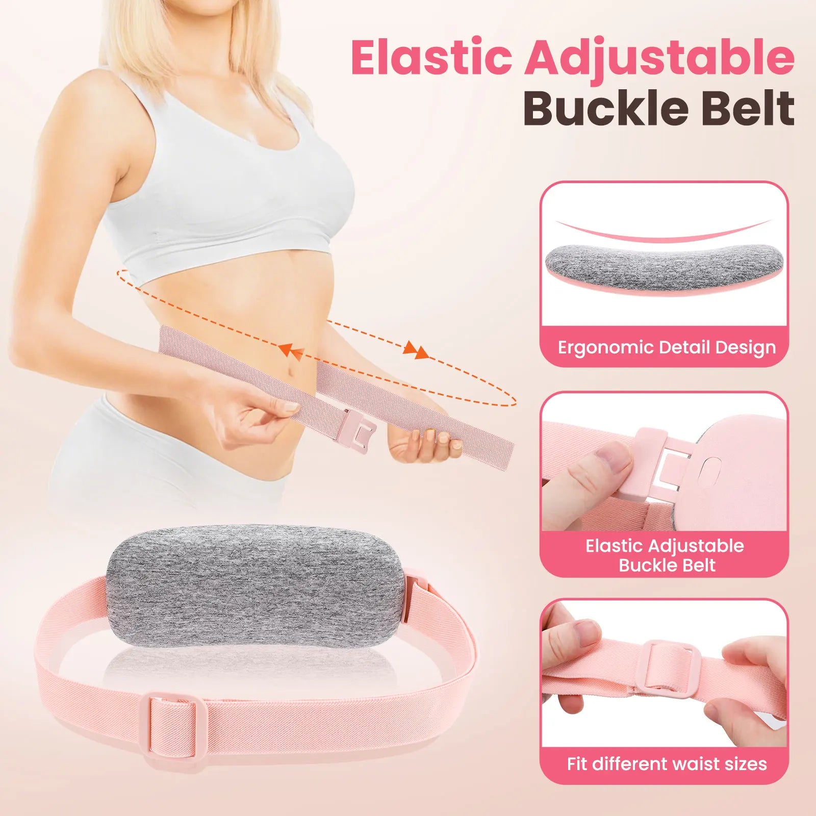 Portable Heated Massage Belt for Menstrual Cramp Relief - 16