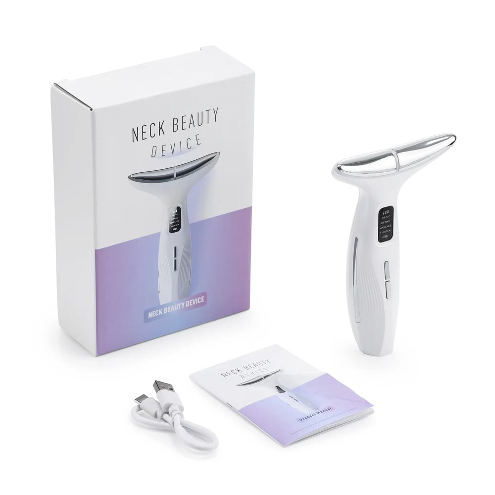 LED Facial and Neck Skin Tightening Massage Device