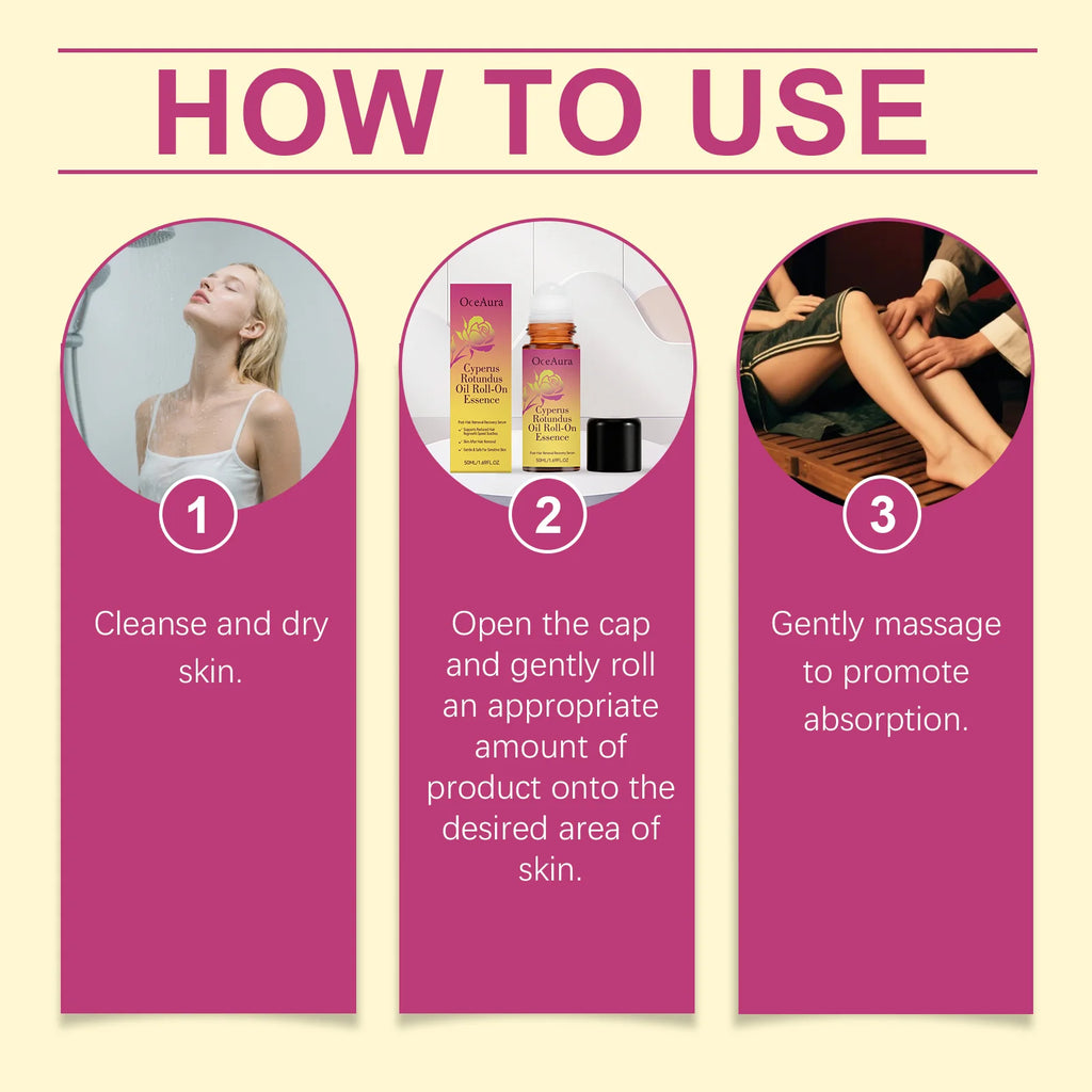 Soothing Roll-On Oil for Post-Hair Removal Skin Care