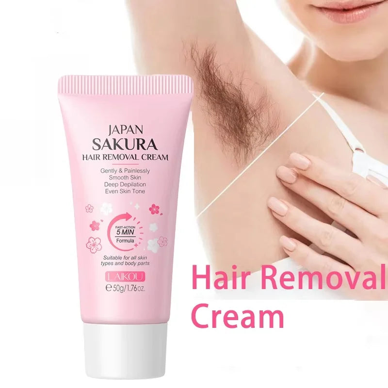 Painless Gentle Hair Removal Cream for Sensitive Skin - 1