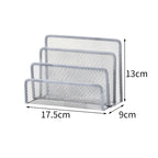 3-Tier Metal Mesh Desktop Document and Stationery Organizer