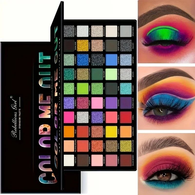 50-Color Professional Eyeshadow Palette for Makeup Artists