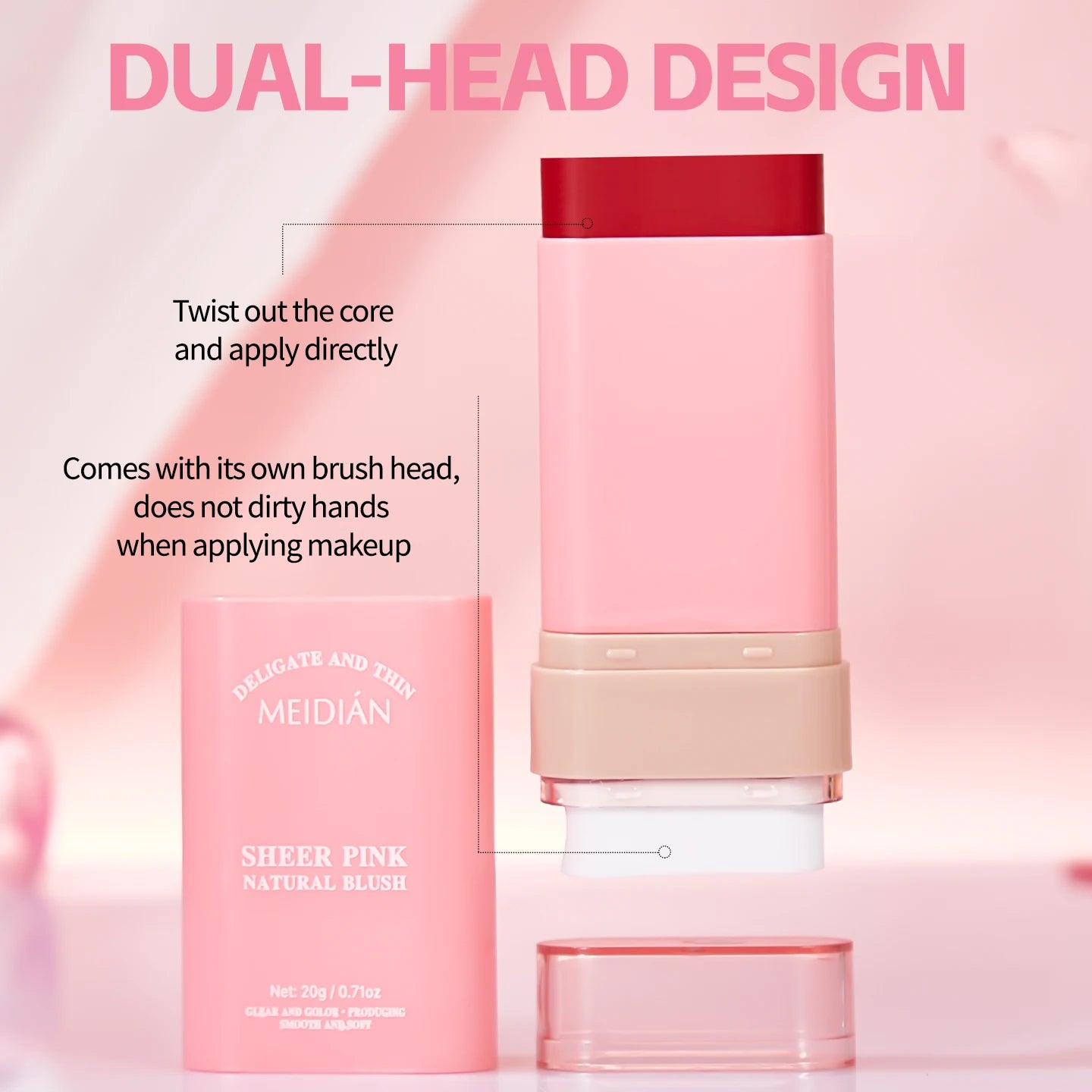 Natural Blendable Cream Blusher Stick - 3
