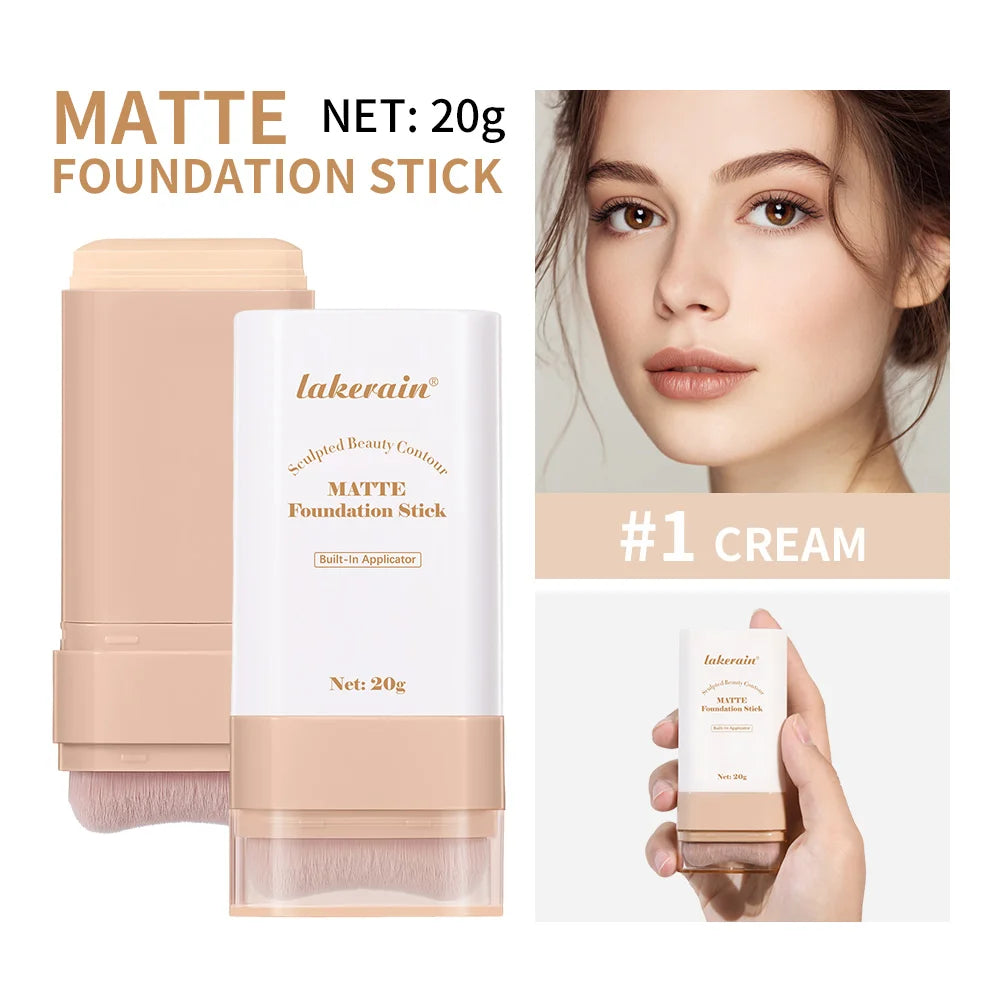 Matte Foundation Stick with Built-in Blending Brush