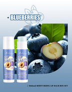 12-Piece Fruity Moisturizing Lip Balm Set for Dry Lips