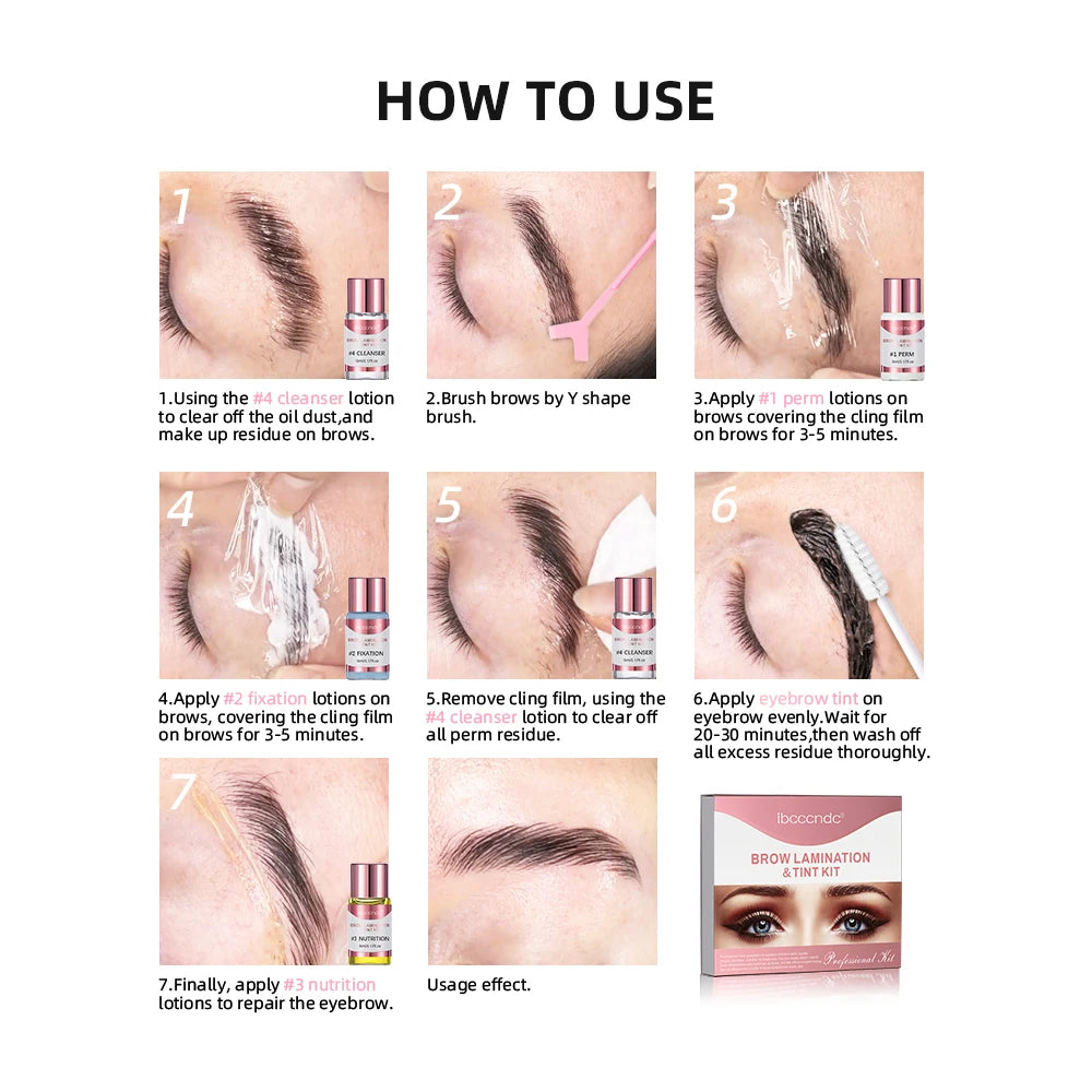 Professional Brow Lamination and Tinting Kit for Perfect Brows