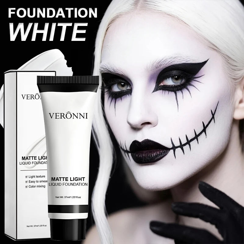 Pure White Liquid Foundation for Stage Makeup and Special Effects