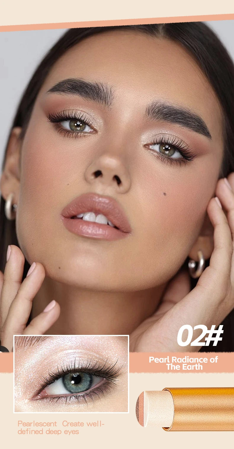 Three-Tone Gradient Eyeshadow Stick for Beginners - 16