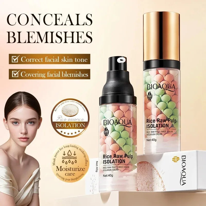 Three-Color Rice Essence Face Primer and Color Corrector